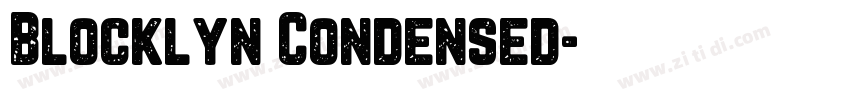 Blocklyn Condensed字体转换 Blocklyn Condensed字体转换